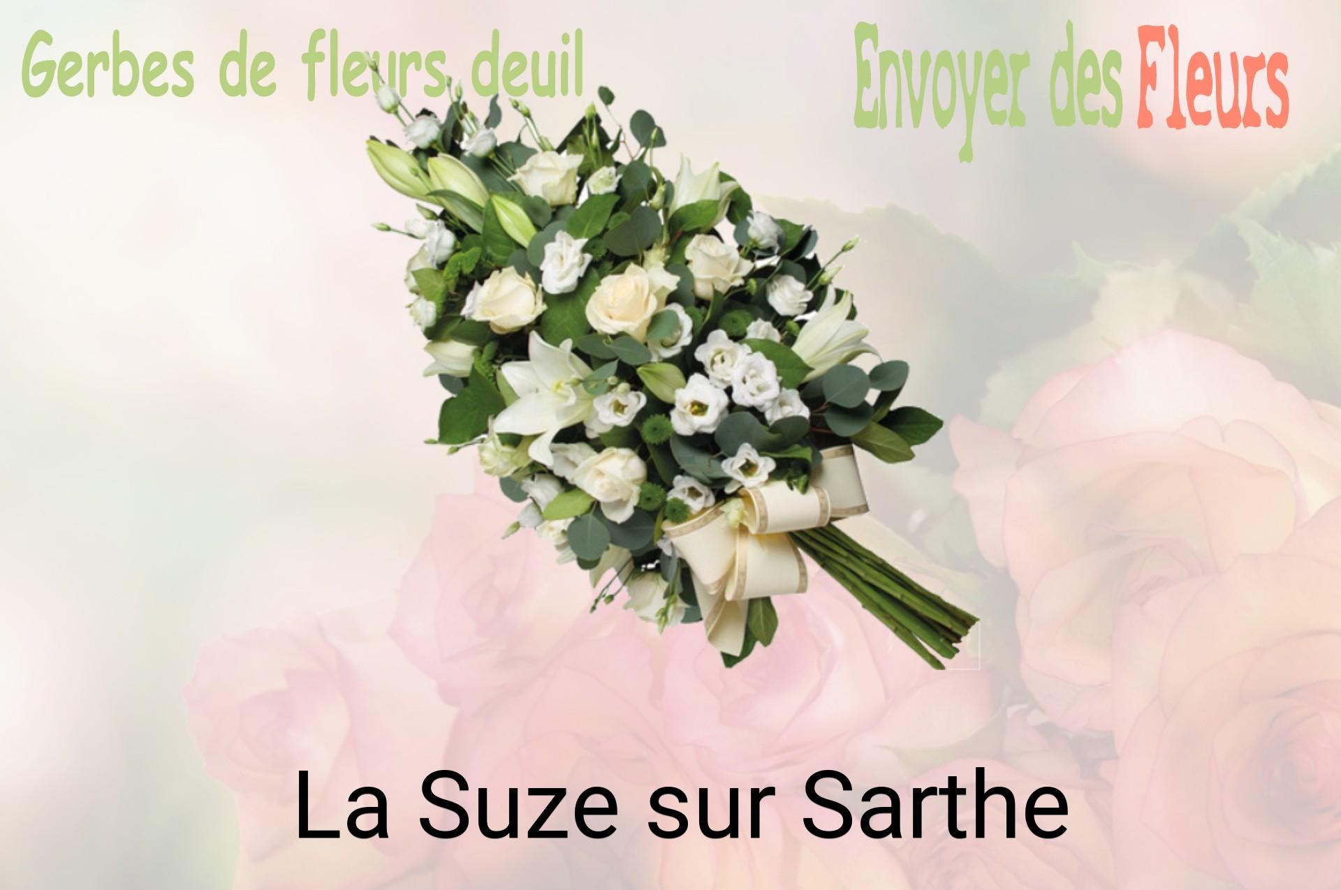 Gerbe de fleurs de deuil livrée à La Suze-sur-Sarthe